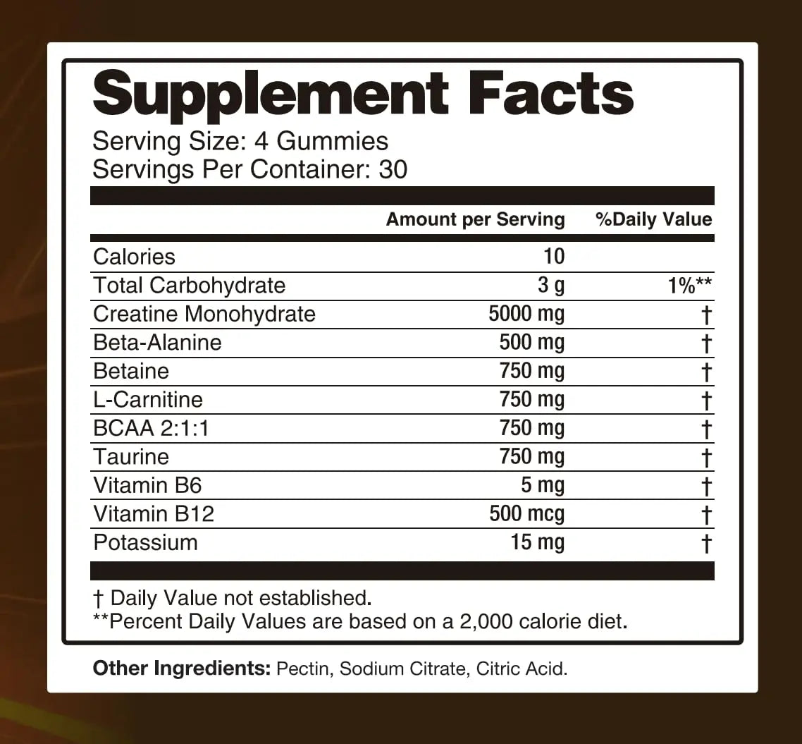 Asumtal Creatine Monohydrate Gummies for Men & Women, Creatine Monohydrate Supplement for Muscle Growth, Strength & Energy Support Asumtal