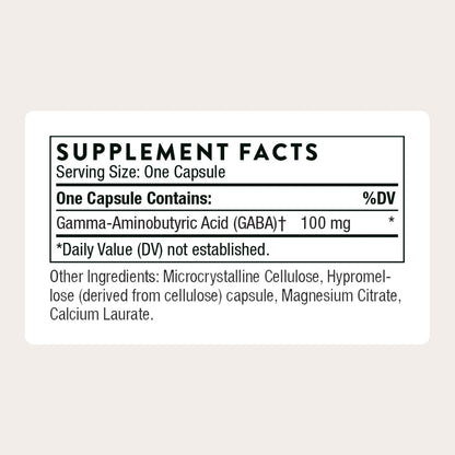 THORNE - PharmaGABA-100 - GABA Supplement - 100 mg Natural Source Gamma-Aminobutyric Acid THORNE