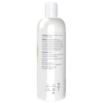 NOW Foods Solutions, Vegetable Glycerin, 100% Pure, Versatile Skin Care, Softening and Moisturizing, 16-Ounce NOW