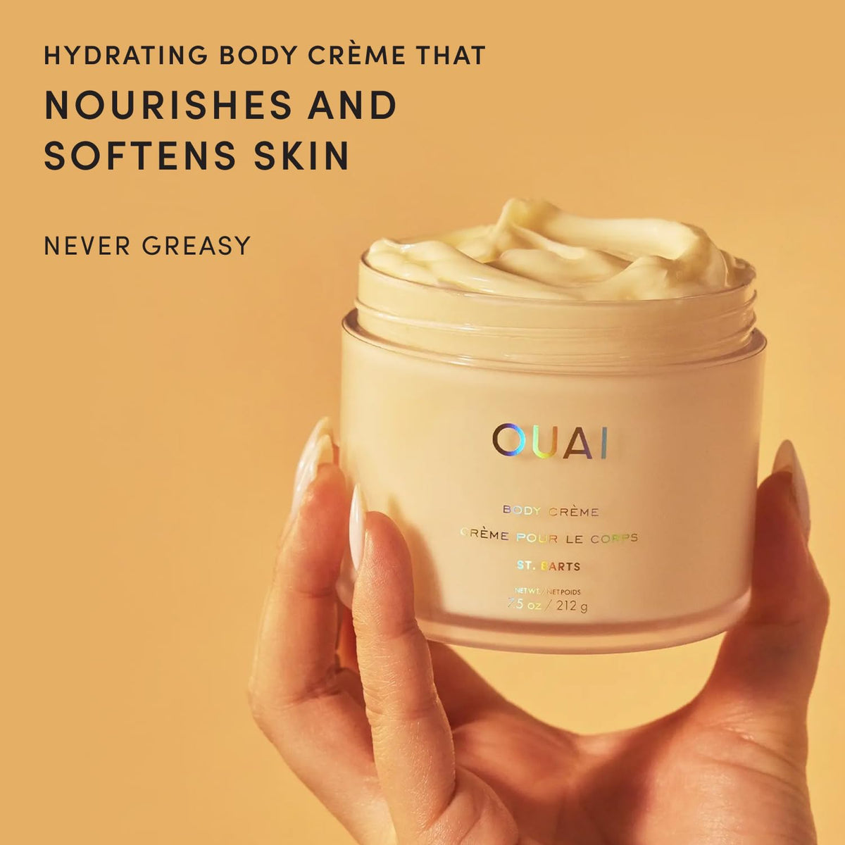 OUAI Body Cream - Hydrating Whipped Body Cream - St. Barts (7.5 oz) OUAI