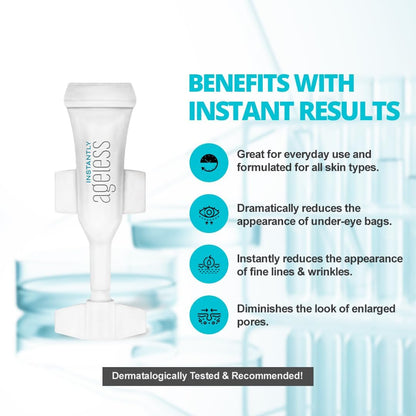 Instantly Ageless Facelift in a Box 25 Vials Eye Bag Remover + Makeup Brush Instantly Ageless