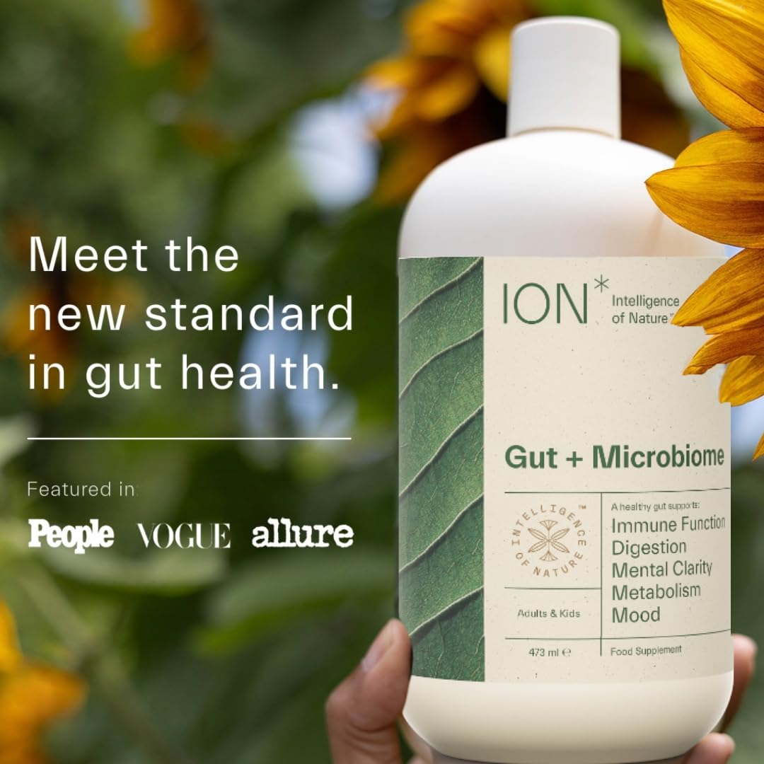 ION* Intelligence of Nature Gut Support Liquid Supplement - Gut & Digestive Health Liquid Drops, Cleanse & Detox with Humic Extract ION* Intelligence of Nature