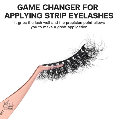 Pretty memory Eyelash Applicator Tool Stainless Steel Lash Tweezers Pretty memory