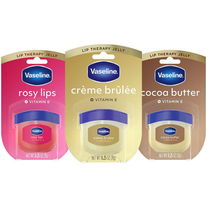 Vaseline Lip Therapy Variety 3-Pack, Mini Lip Balm Set, 0.25 Oz Ea Vaseline