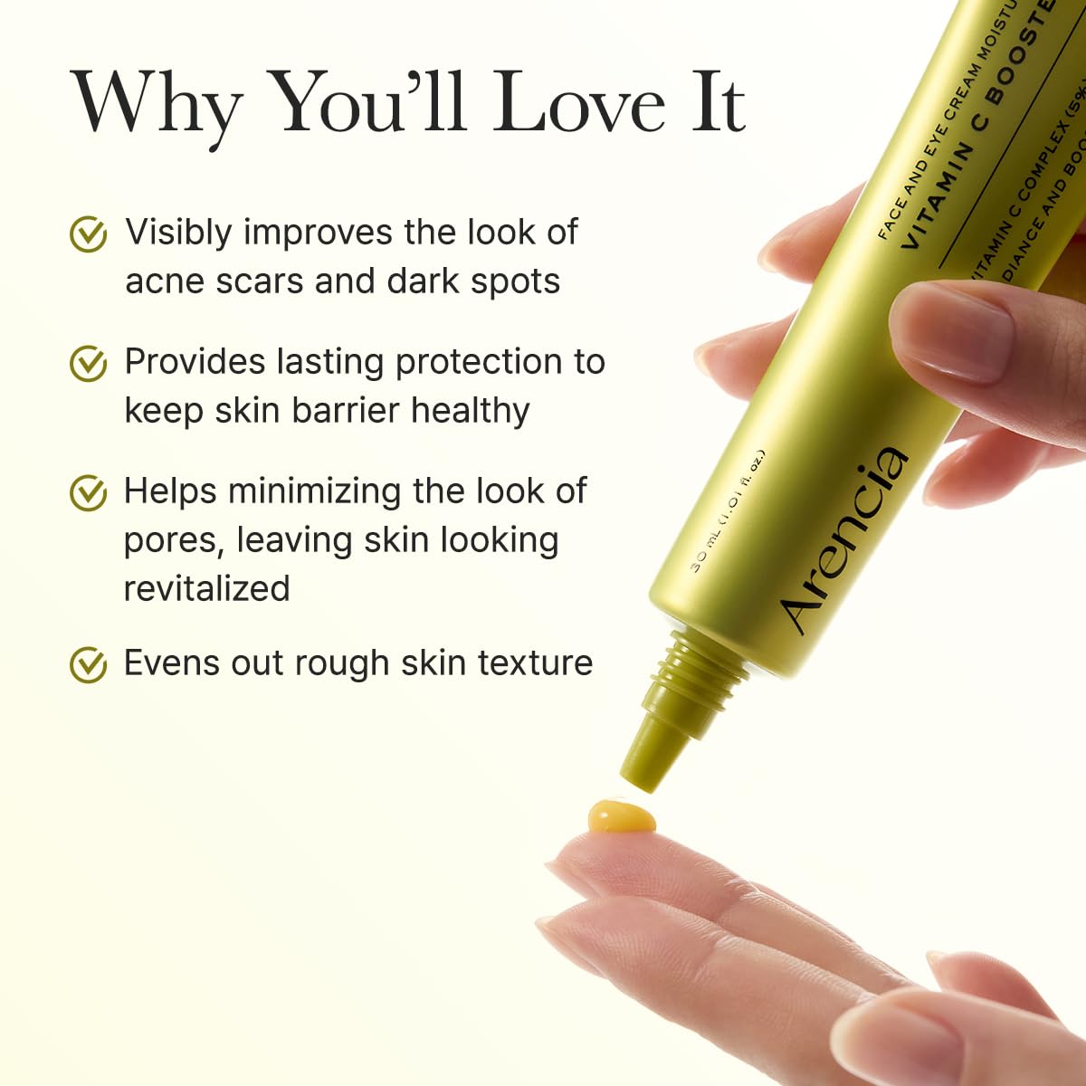 Arencia Vitamin C Booster Shot Serum with Glutathione, Niacinamide and Vitamin E for Dark Spot Care, Fine Lines & Wrinkles ARENCIA