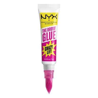 NYX PROFESSIONAL MAKEUP The Brow Glue Crazy Lift, Brow Lamination Gel with 16HR Strong Hold & Built-In Styling Comb - Clear Eyebrow Gel NYX PROFESSIONAL MAKEUP