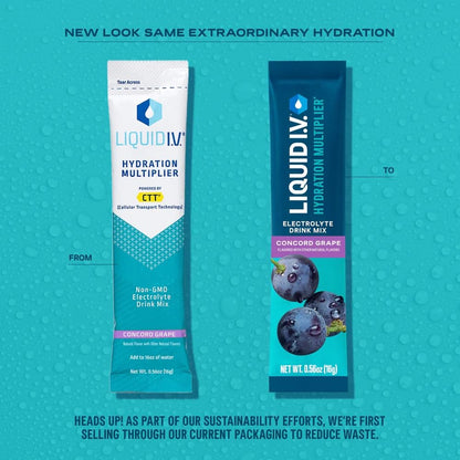 Liquid I.V.® Hydration Multiplier - Concord Grape | Electrolyte Powder Drink Mix | 1 Pack (16 Servings) Liquid I.V.Buy Supplements Australia