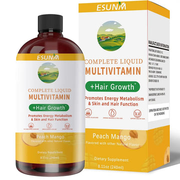 ESUNM Complete Liquid Multivitamin + Hair Growth, Promotes Energy Metabolism& Skin and Hair Function| Vitamin C D | B Vitamins | ESUNM buy australia supplements