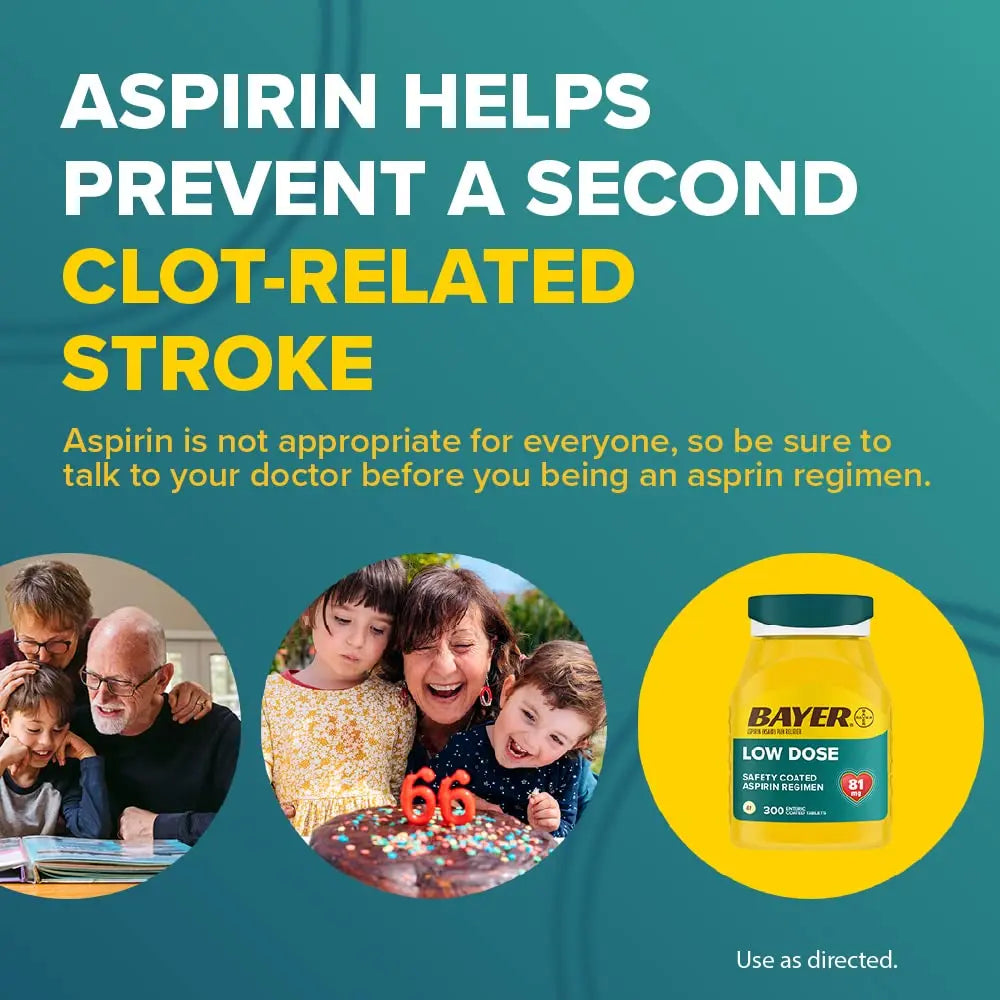 Bayer Aspirin Low Dose 81 mg, Enteric Coated Tablets, Doctor Recommended, Secondary Prevention of Cardiovascular Disease, 300 Safety Coated Tablets (Packaging may vary) Bayer buy australia supplements
