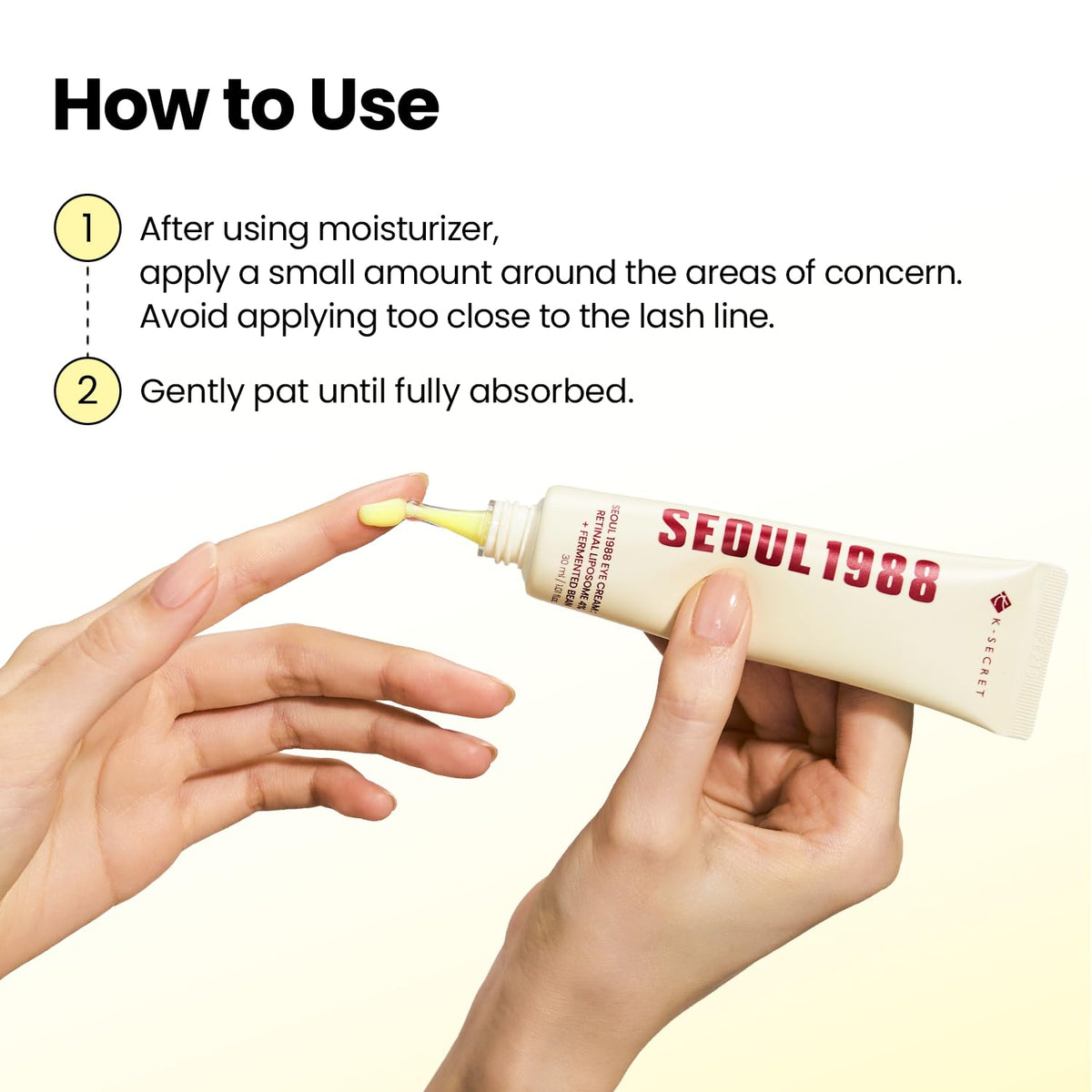 K-SECRET SEOUL1988 Retinal Eye Cream for Crow's Feet & Eye Bags, 1.01 fl oz K-SECRET