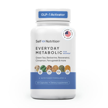 SELF NUTRITION Natural Supplement for Women – Third-Party Tested - Metabolism & Appetite Support with Berberine, Green Tea, Cinnamon & Resveratrol SELF NUTRITION