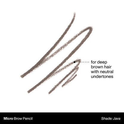 Morphe Micro Dual Eyebrow Pencil - Dual-Ended Brow Pencil Featuring a Retractable, Ultra-Precise, Pointed Tip - Richly Pigmented, Smooth-Gliding, Long-Lasting Wax Formula - Java (0.003 oz) MORPHE