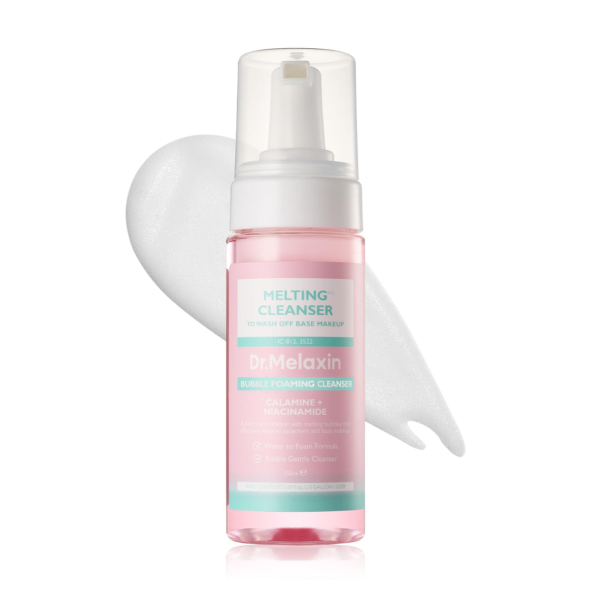 Dr.Melaxin Melting Bubble Foaming Cleanser - Micellar Makeup Remover Face Wash with Calamine and Niacinamide, No Double Cleansing Needed, Gentle Foam Cleanser for Sensitive Skin, K-Beauty Dr.Melaxin