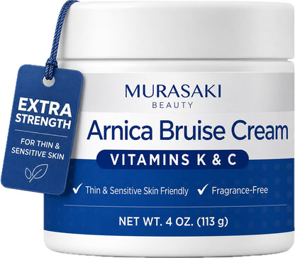 Arnica Bruise Cream Extra Strength for Thin & Sensitive Skin, 4 oz MURASAKI BEAUTY