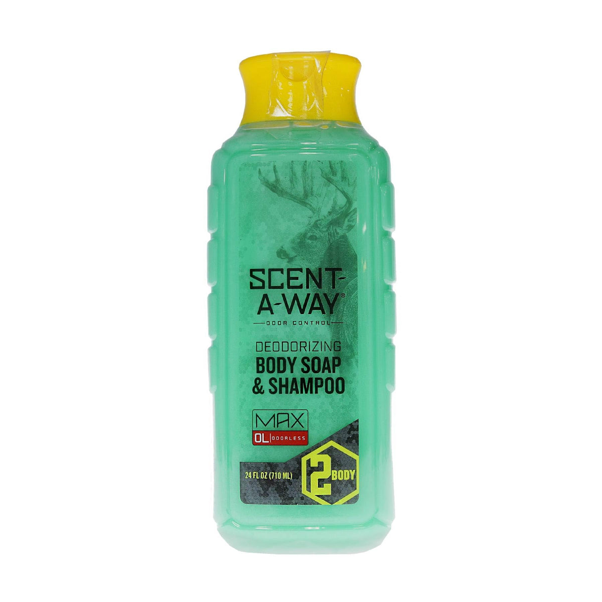 Hunters Specialties Scent-A-Way MAX Liquid Body Soap & Shampoo - Odorless Green Soap Scent Eliminator for Hunters, Trappers, Anglers, and Campers - 24 OZ Hunters Specialties