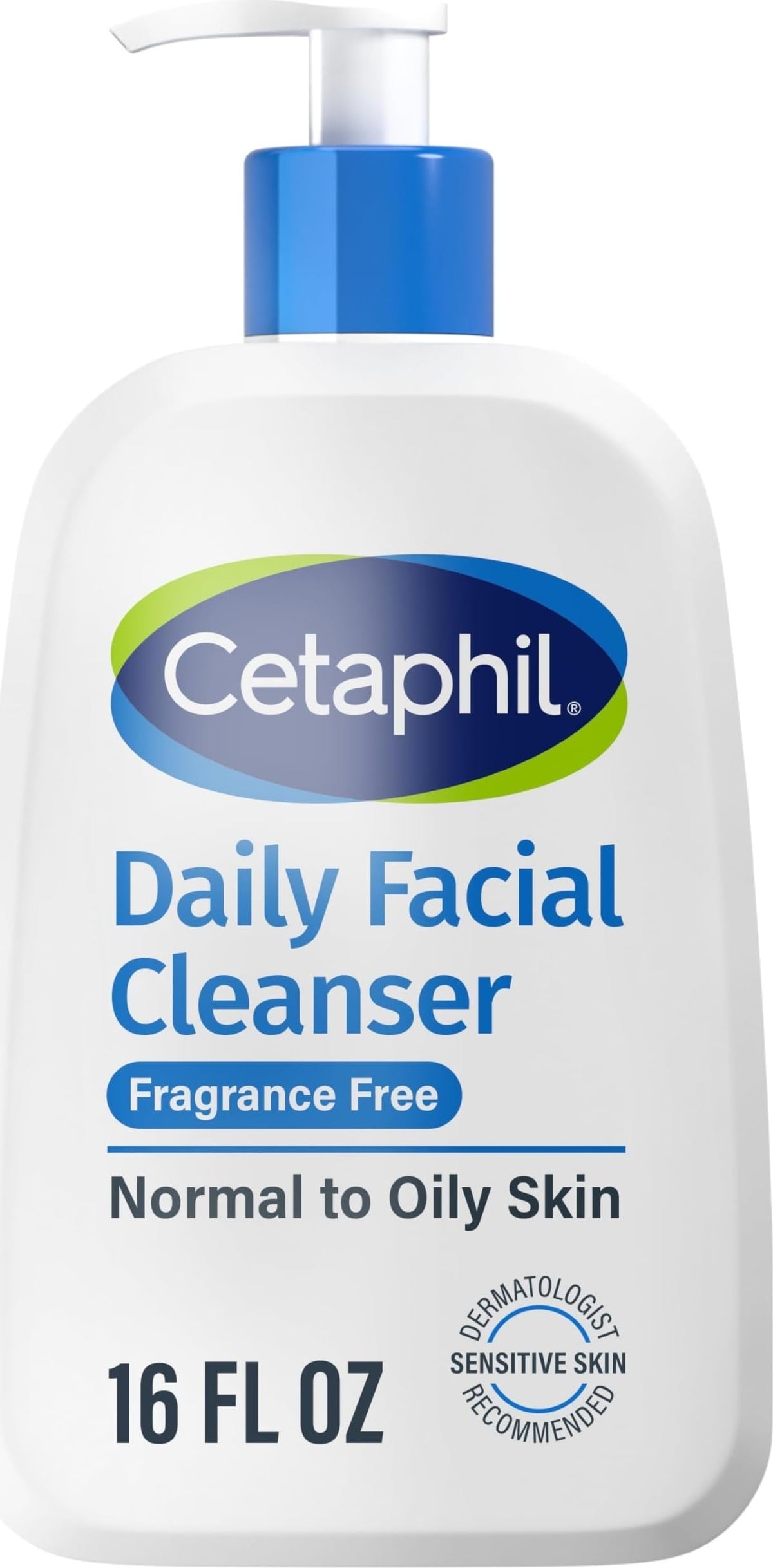 Cetaphil Daily Facial Cleanser, Oily & Combination Skin, 16oz Cetaphil