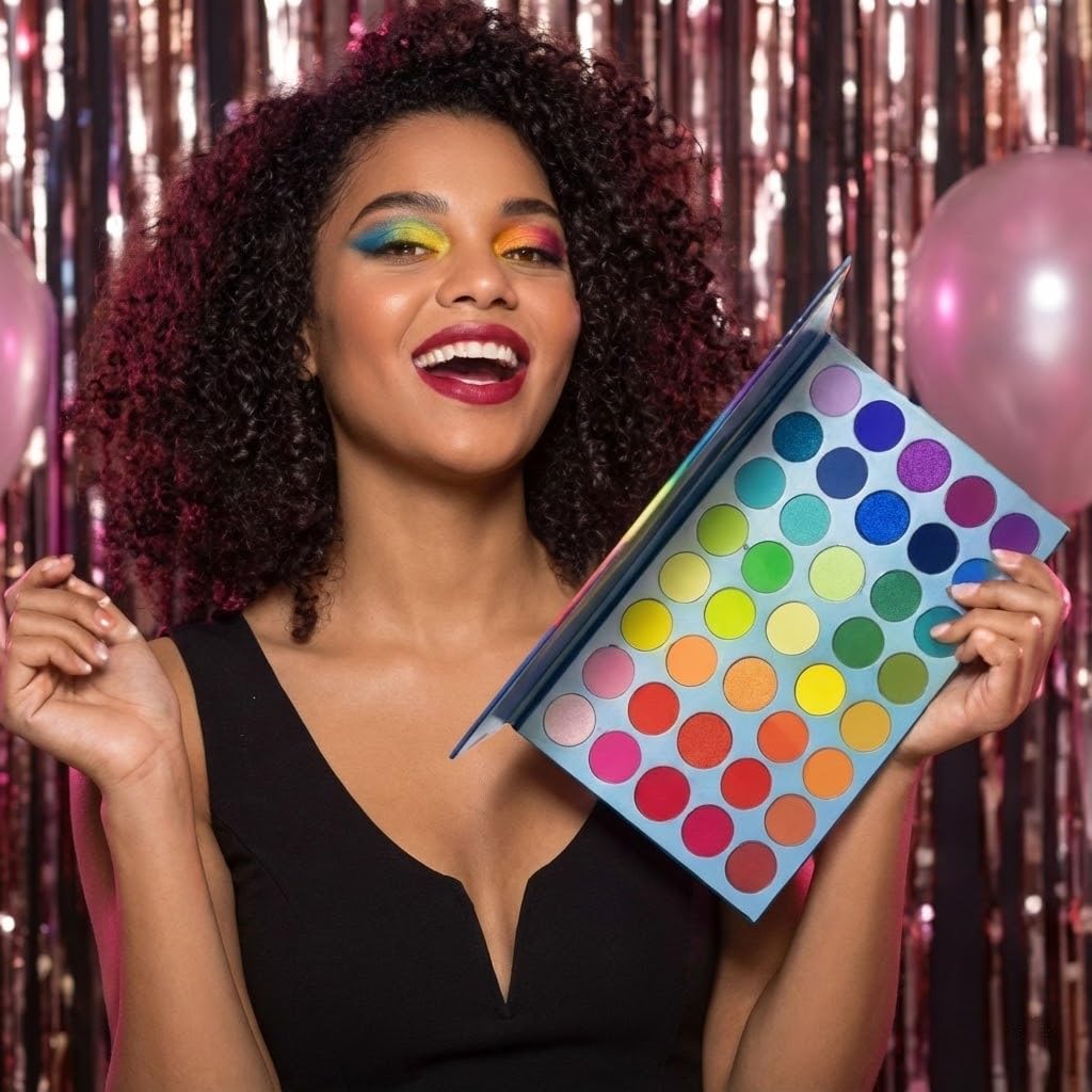 39 Colors Colorful Rainbow Eyeshadow Palette, Matte Metallic Shimmer BestLand