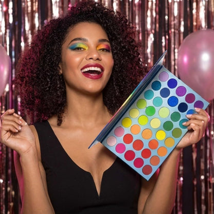 39 Colors Colorful Rainbow Eyeshadow Palette, Matte Metallic Shimmer BestLand