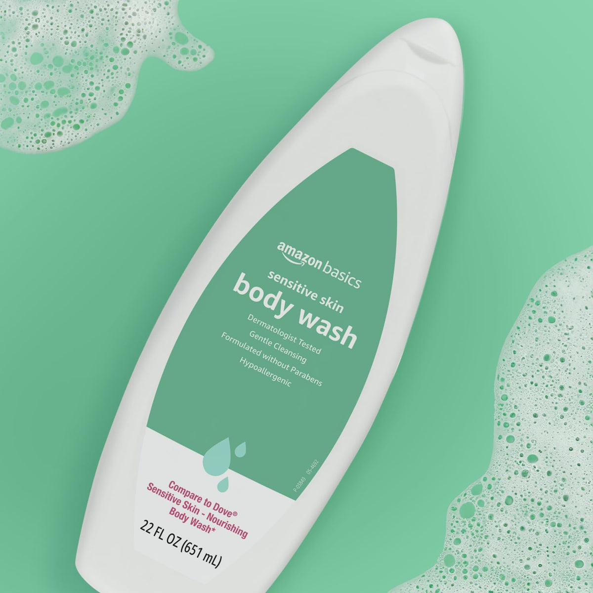 Amazon Basics Hypoallergenic Body Wash for Sensitive Skin, Creamy Lather, Paraben Free, 22 fl oz (1-Pack) Amazon Basics