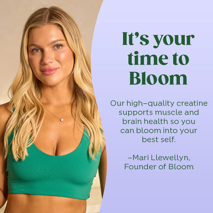 Bloom Nutrition Creatine Monohydrate Powder, 5g Micronized Creatine per Serving, Supports Muscle Recovery, Strength, Endurance, Pre or Post Workout, Gluten Free Bloom Nutrition