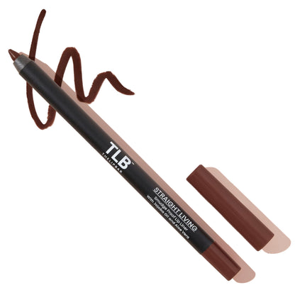 The Lip Bar - Lip Liner, Straight Living (Deep Brown) - High Pigment & Super Creamy - Smudge Proof & Water Resistant - Jojoba Oil, Aloe Vera, Coconut Oil, & Vitamin E - Vegan & Cruelty Free - .042 oz The Lip Bar