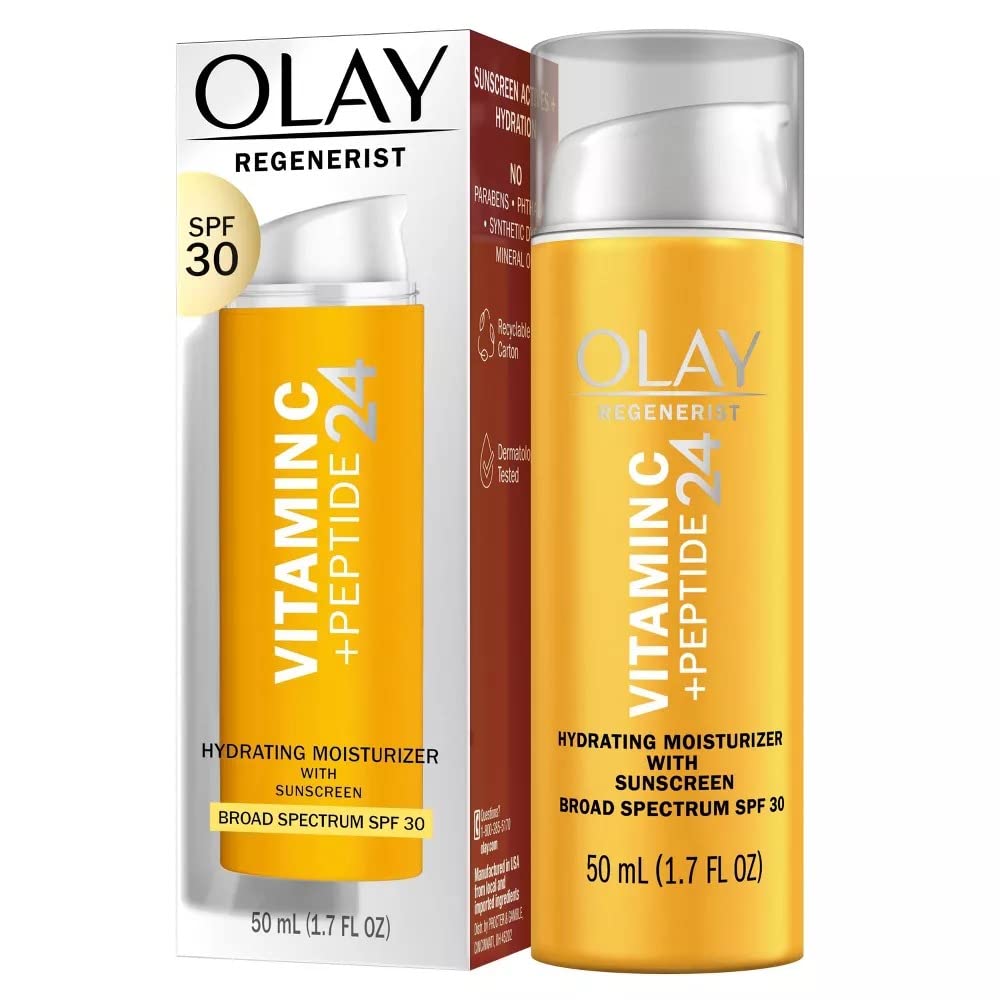Olay Vitamin C Hydrating moisturizer with sunscreen, SPF 30, 1.7 Oz Olay