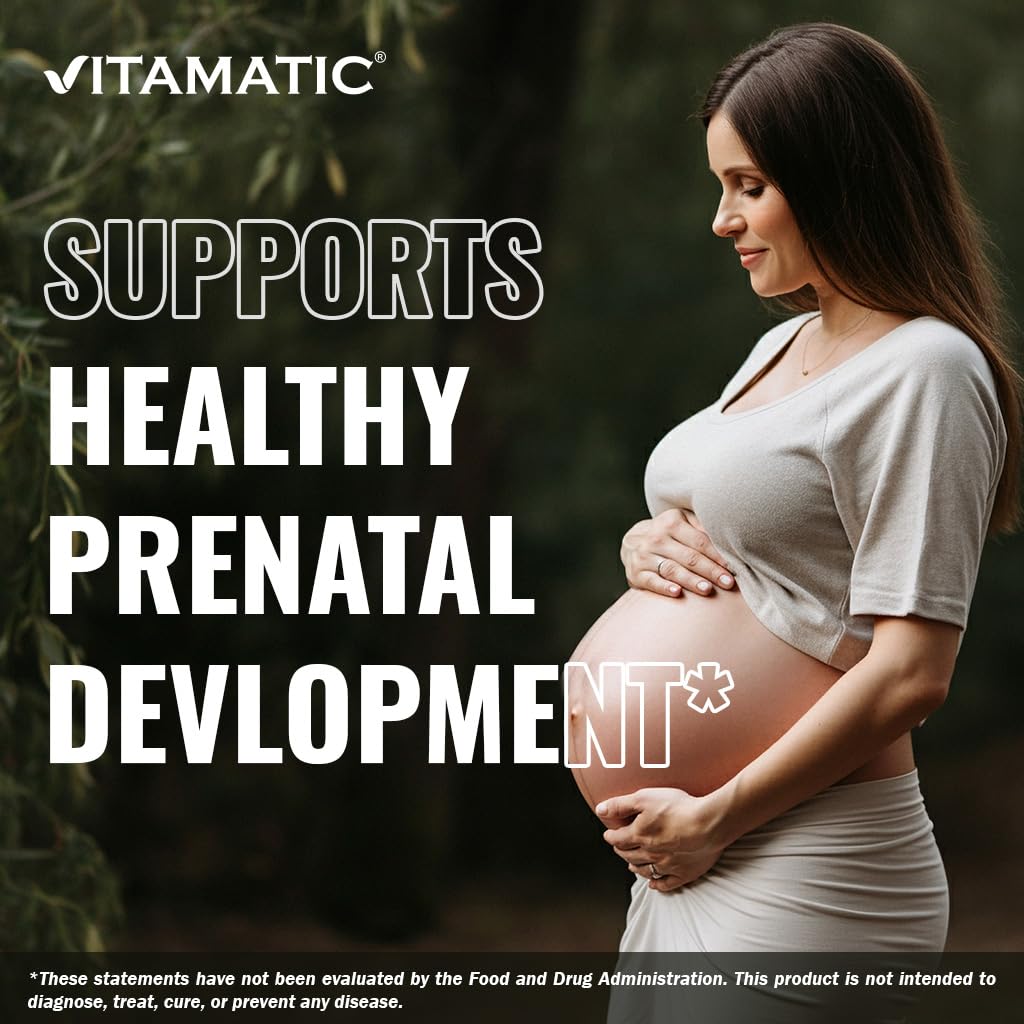 Vitamatic Folic Acid 1000 mcg (1 mg) - Vegetarian Tablets - 1667 mcg DFE - Vitamin B9 (240 Count (Pack of 1)) Vitamatic