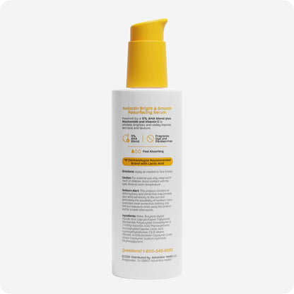 Amlactin Bright & Smooth Resurfacing Serum, Lactic Acid, 8 oz Amlactin