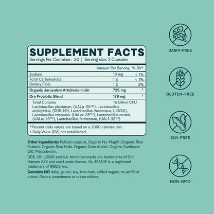 Ora Organic Probiotic for Women with L. crispatus, 6 Clinically Studied Lactobacillus Strains for Vaginal, pH & Urinary Tract Health, Ora Organic