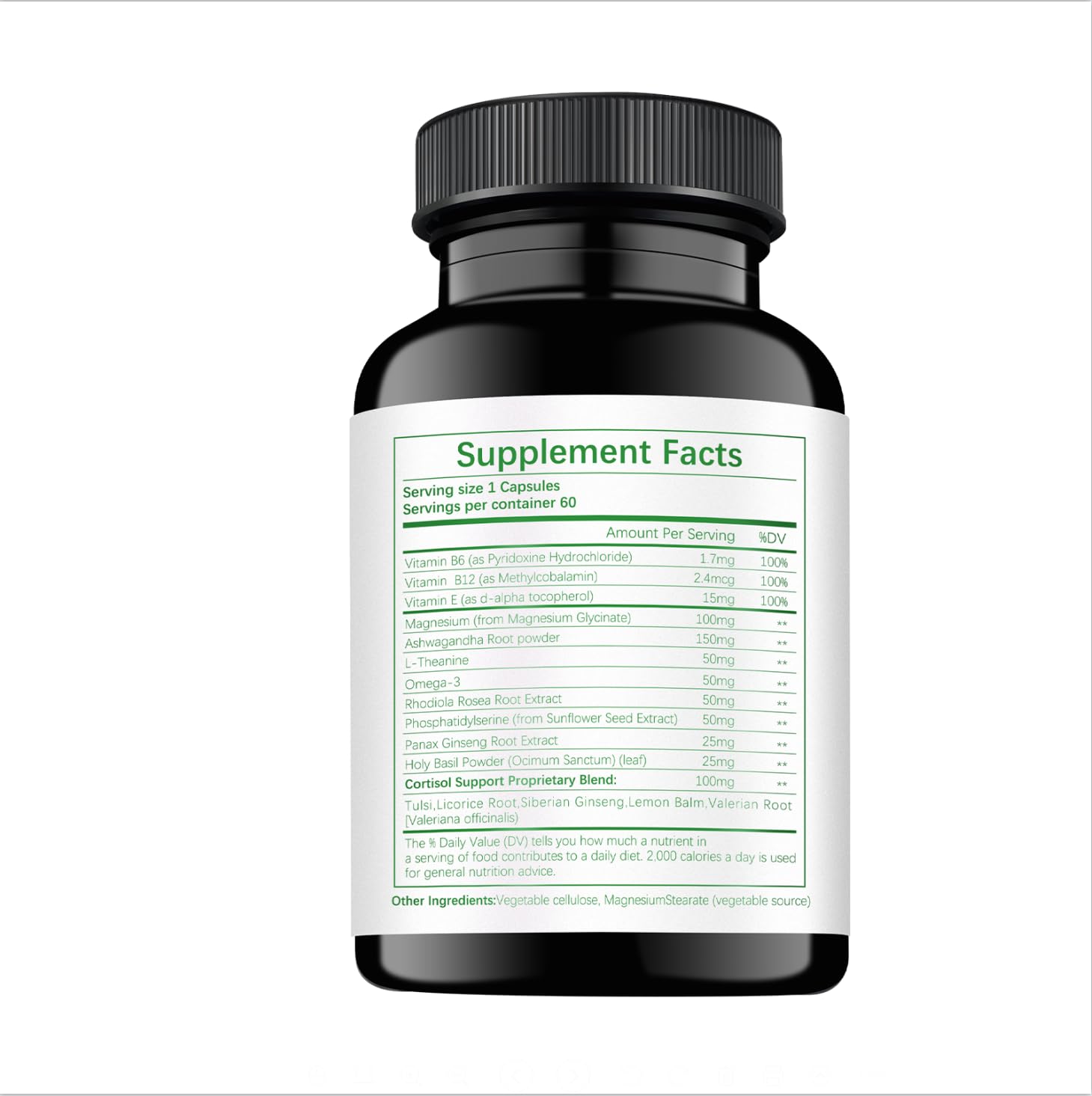 HABIZIYA Cortisol Manager Supplement for Women and Men Adrenal Support with Ashwagandha, Rhodiola Rosea, Holy Basil, Mood & Sleep Support - Non-GMO, Vegan Capsules (60 Count) HABIZIYA buy australia supplements