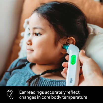 Braun ThermoScan 4 Digital Ear Thermometer for Kids and Adults, Professional Accuracy, Color Coded and Audio Fever Guidance for Babies, Toddlers Gsupps Australia