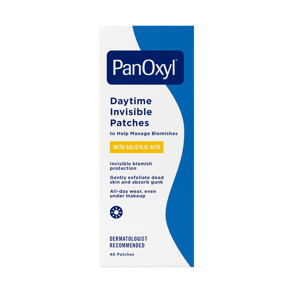 PanOxyl Daytime Invisible Patches, Salicylic Acid, 40ct, 20 Large & Small PanOxyl