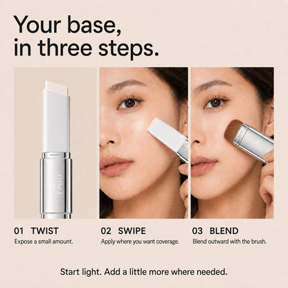 AUROVIDA 2 in1 Color Changing Korean Foundation Stick with Brush Makeup 02# Aurovida