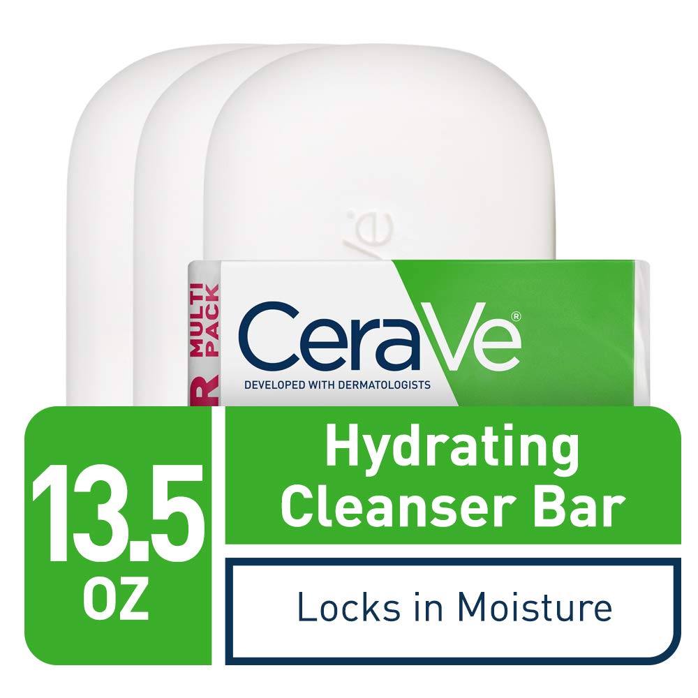 CeraVe Hydrating Cleanser Bar, Face Wash with 5% Moisturizing Cream, 3-Pack CeraVe