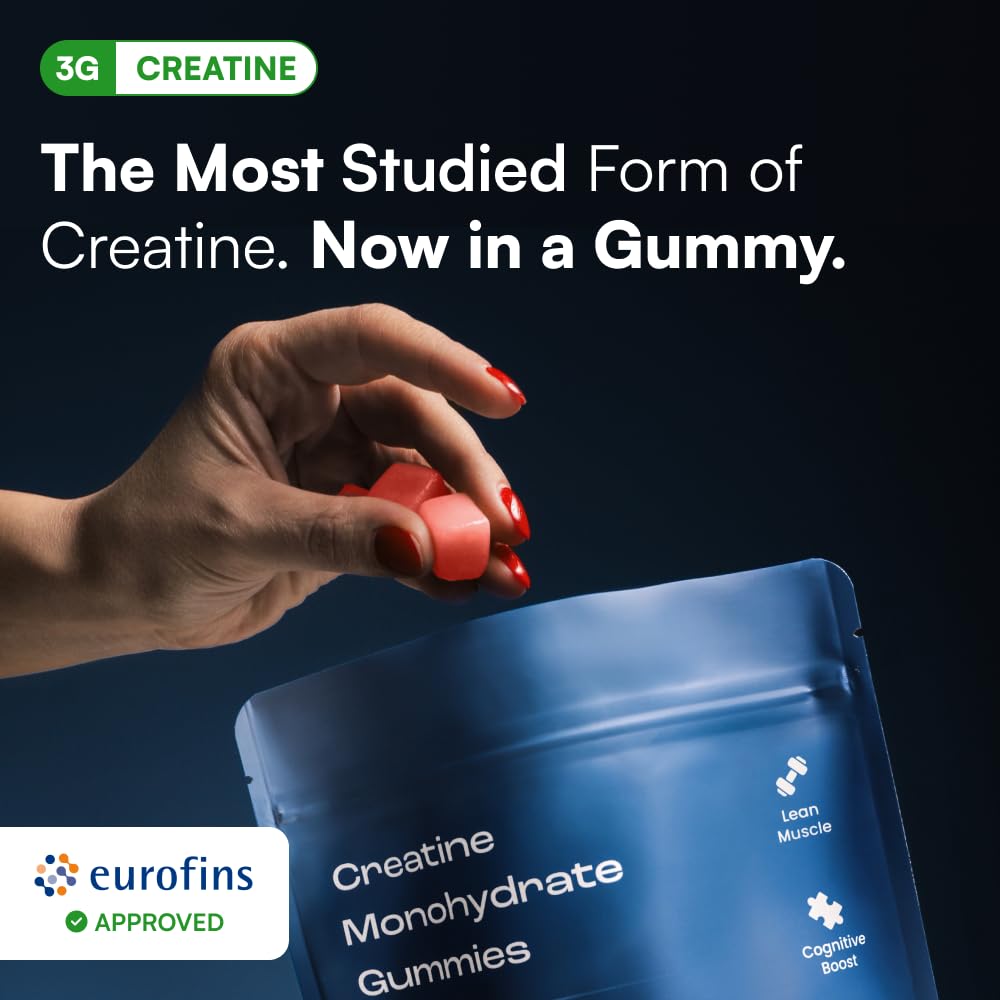 Creatine Monohydrate Gummies - Supports Muscle Growth, Recovery & Brain Function - Convenient & Easy to Take - Great Tasting Watermelon Flavor OMNI Creatine