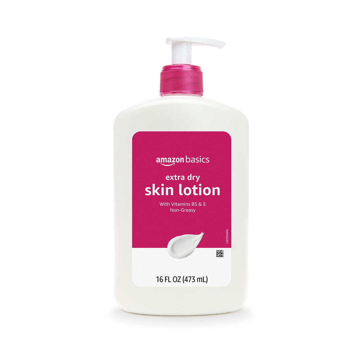 Amazon Basics Body Lotion For Dry Skin with Vitamins B5 & E, Clean Scent, 16 fl oz (Previously Solimo) Amazon Basics
