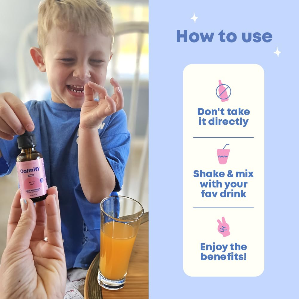 JoySpring Calmify Magnesium Glycinate for Kids | Liquid Magnesium with L-Theanine Supplement | Chamomile Extract & Passion Flower Extract | Sugar-Free Calm Drops | 1 fl oz (30 Servings) JoySpring buy australia supplements