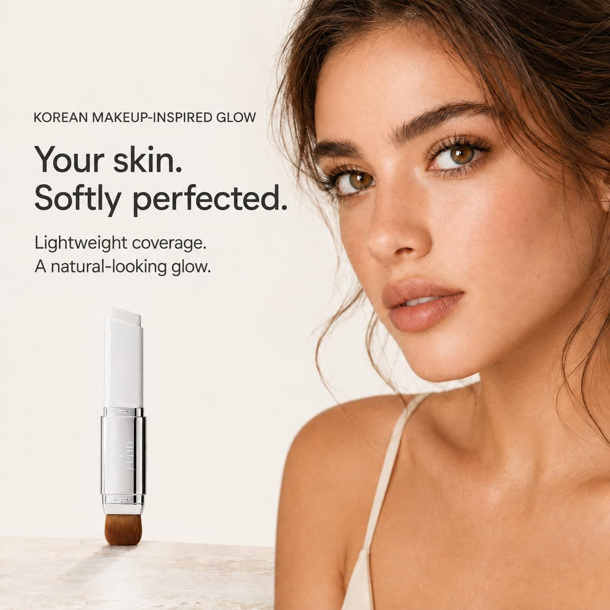 AUROVIDA 2 in1 Color Changing Korean Foundation Stick with Brush Makeup 02# Aurovida