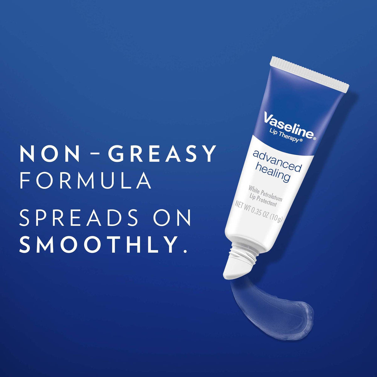 Vaseline Lip Therapy Advanced Healing 3-Pack – White Petroleum Moisturizing Lip Balm for Extremely Dry Lips, 0.35 Oz Ea Vaseline