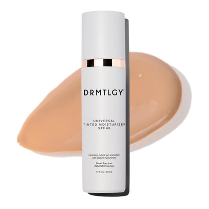 DRMTLGY Universal Tinted Moisturizer SPF 46, Dewy Tinted Sunscreen DRMTLGY