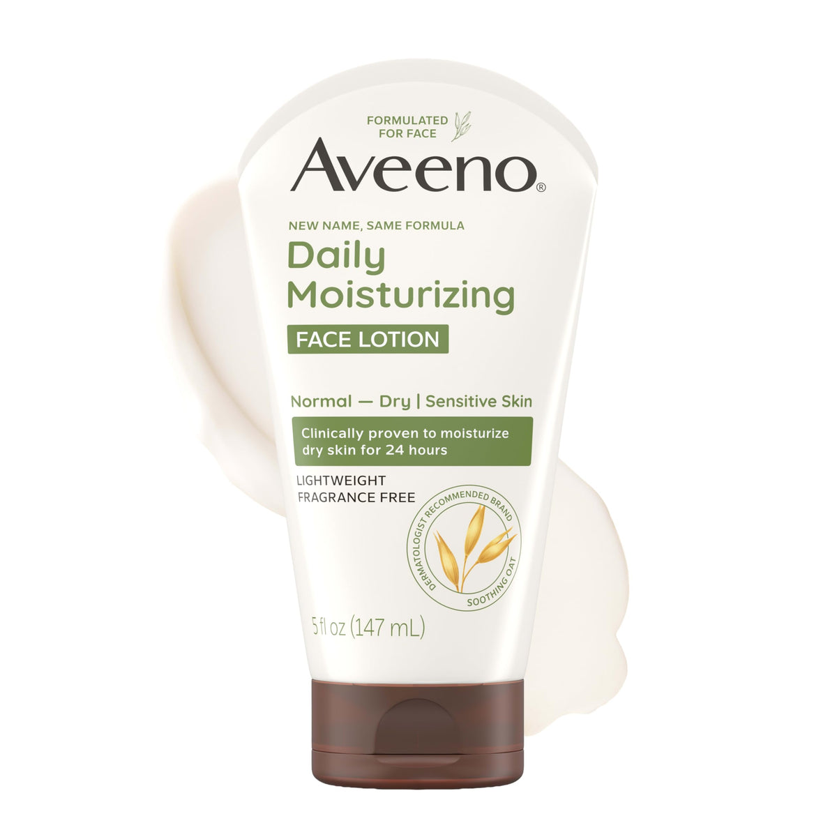 Aveeno Daily Moisturizing Face Lotion, Fragrance-Free, 5 oz Aveeno