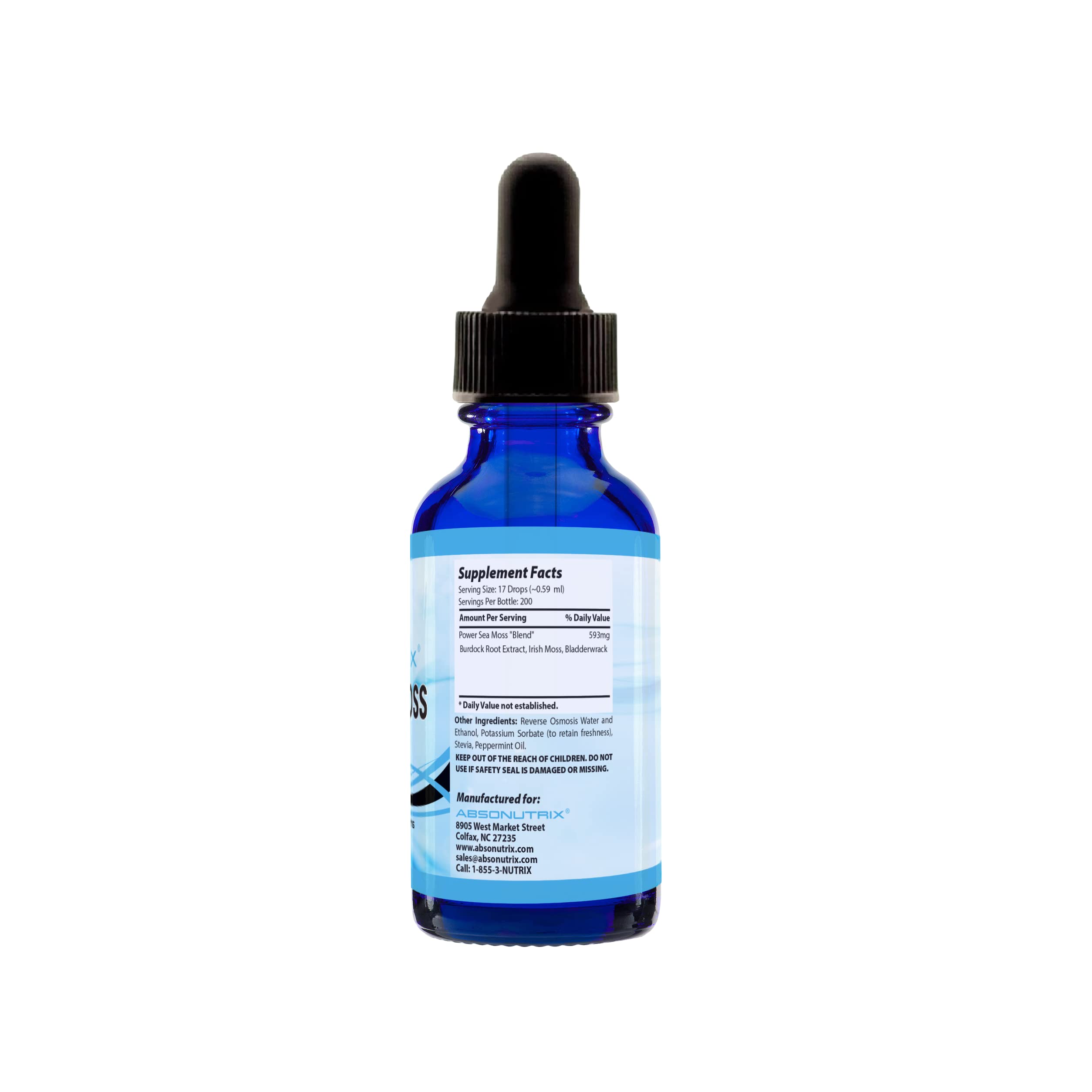Absonutrix Power Sea Moss with Blend Burdock Root Extract 593mg, 4 Oz Liquid, 200 Servings, Made in USA, Quick Absorption, Quality Potent Ingredients, Third-Party Tested, Non-GMO Absonutrix buy australia supplements