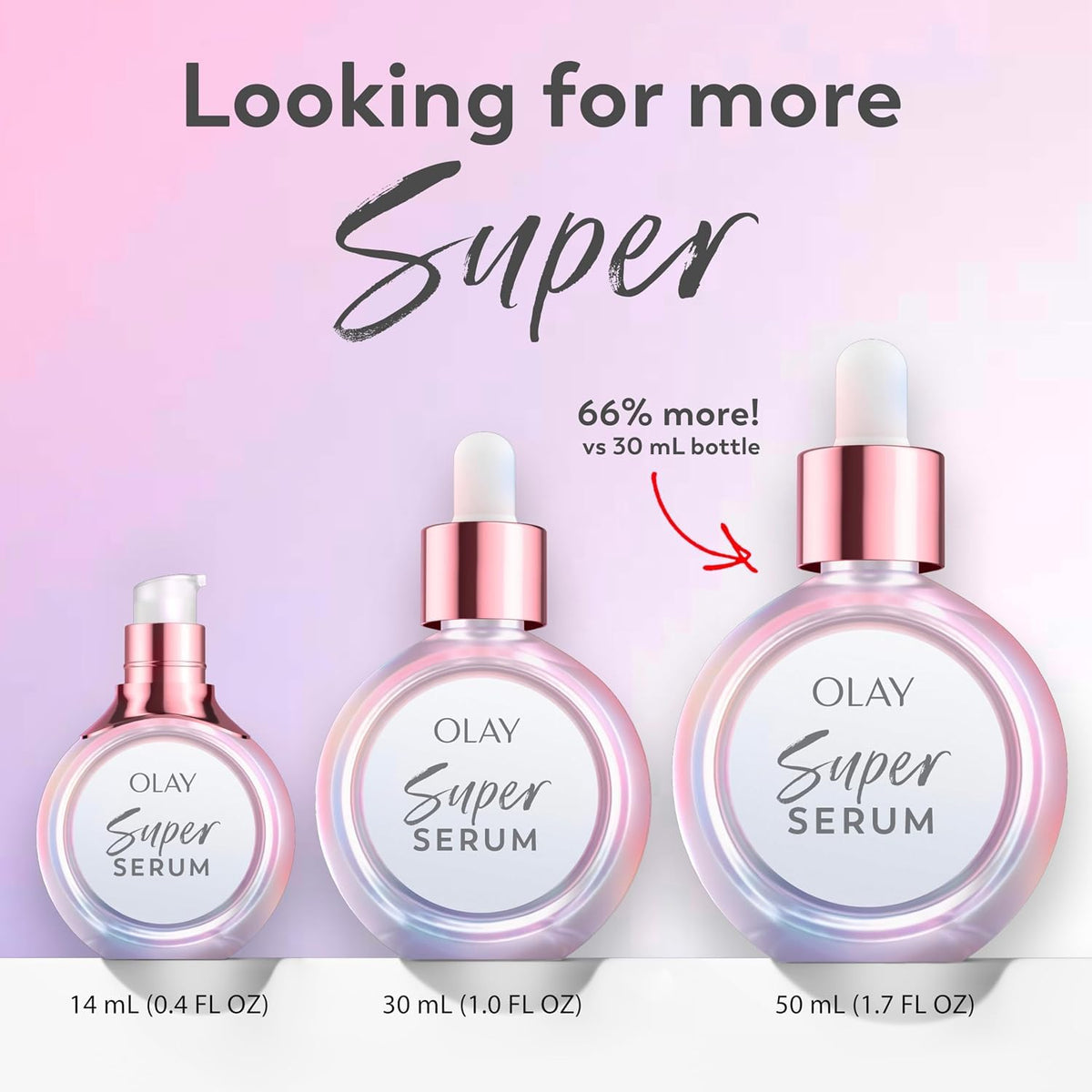 Olay Super Serum - Glow Serum for Face - Activated Niacinamide, Vitamin C & E, Collagen Peptide, AHA - 5-in-1 Benefits - Brightens, Hydrates, Smooths, Firms, Evens Tone, Proactive Anti-Aging, 1.0 Oz Olay