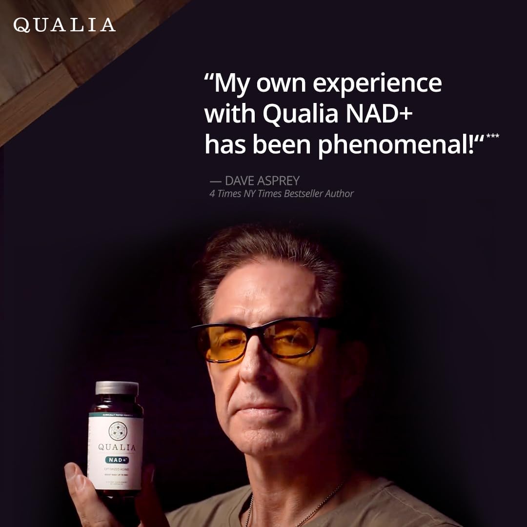 Qualia NAD Supplement — Clinically Proven to Boost NAD+ up to 67%. Optimized Aging, Energy, Focus. Elite NAD+ Booster Ingredients Nicotinamide Riboside (NIAGEN), Niacin, Niacinamide (1 Month Supply) QUALIA LIFE SCIENCES buy australia supplements