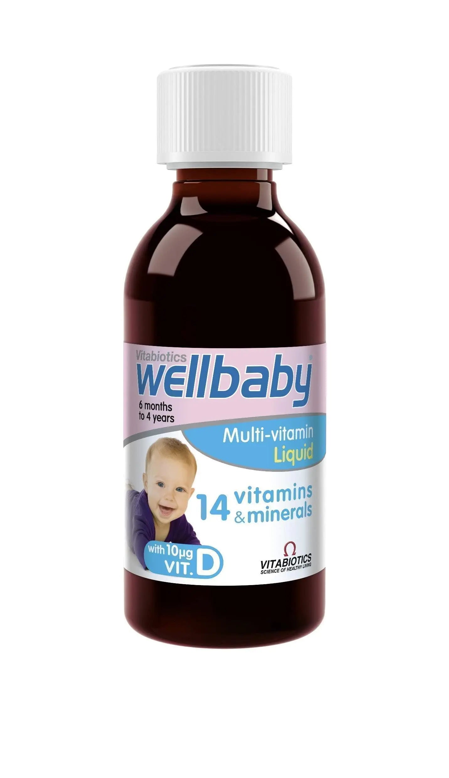 Vitabiotics Wellbaby Multi-Vitamin Liquid - Immune System Multivitamin for Infants and Babies Ages 6 Months to 4 Years - 150mL WELLBABY buy australia supplements