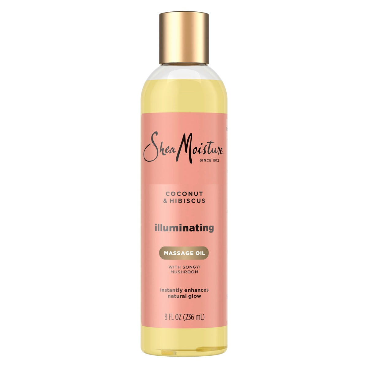 Shea Moisture Coconut & Hibiscus Massage Oil and Body Oil for Dry Skin, Bath Oil with Coconut Oil and Vitamin E Oil for Skin, 8 oz Shea Moisture