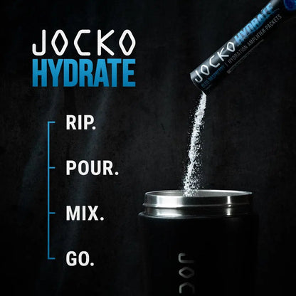 Jocko Fuel Hydrate Electrolytes Powder Packets Low Sugar - Hydration Amplifier Packets for Recovery, Dehydration, & Exercise - with Vitamins B6, B12 & C Jocko Fuel