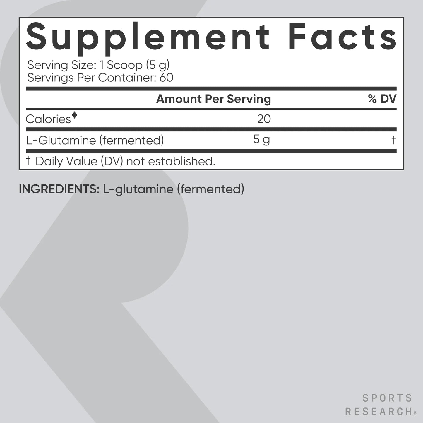 Sports Research L-Glutamine - Workout Recovery, Immune Health & Gut Health Support - 5 G Per Serving - 10.58 Oz Sports Research