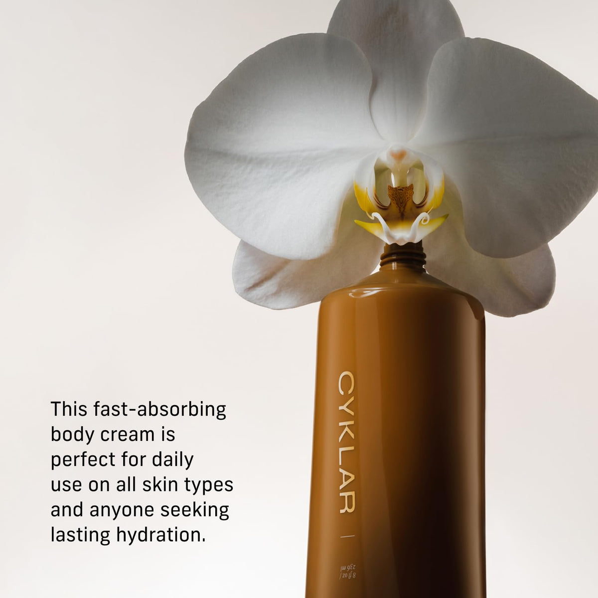 CYKLAR Hydrating Body Cream, 48-Hr Moisture & Non-Greasy - Vanilla Verve CYKLAR