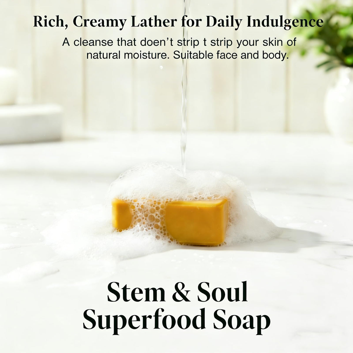 Stem and Soul Soap, Upgraded Stem & Soul Turmeric Lemon Soap Bar For Dark Spots, Support Nourishes And Clarifies Help Cleaning Facial And Body Skin, And Suitable Dry And Oily Skin. (1 Pcs) Stem and Soul